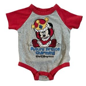 Disney Parks Disney World 12M Onesie Future Prince Charming Mickey Mouse Crown